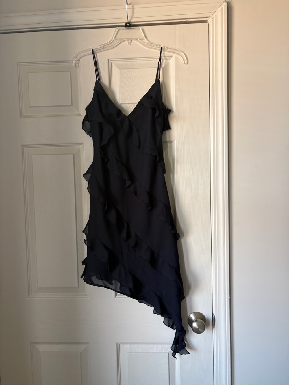 Abercrombie Black Ruffle Asymmetrical Mini Dress - Women